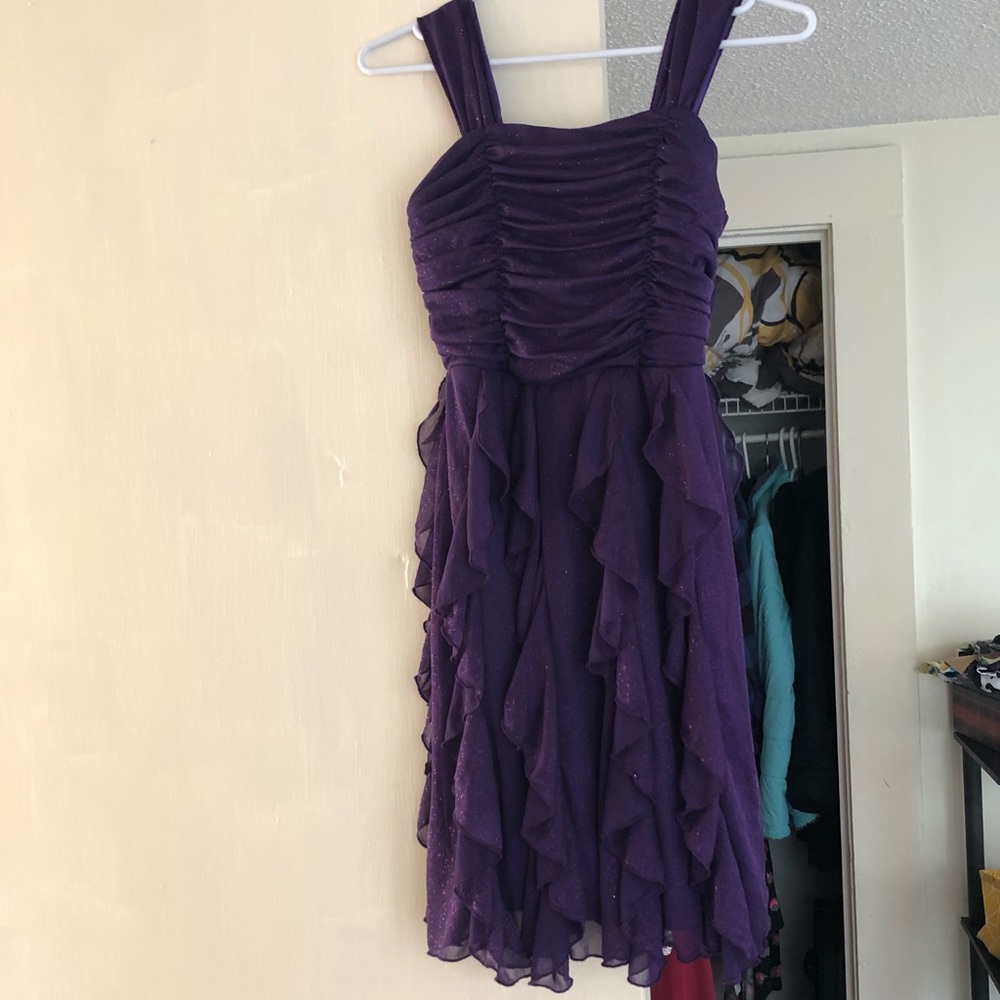 Girls purple sparkly dress